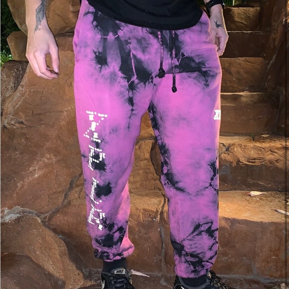 ISO XPLR Purple Tie-Dye Shatter Sweatpants